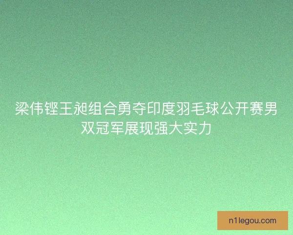 梁伟铿王昶组合勇夺印度羽毛球公开赛男双冠军展现强大实力 梁伟铿王昶组合勇夺印度羽毛球公开赛男双冠军展现强大实力